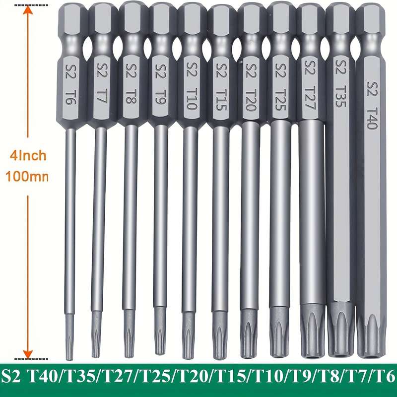 Screwdriver Bit Tool Set Size 100Mm 11Pcs Set