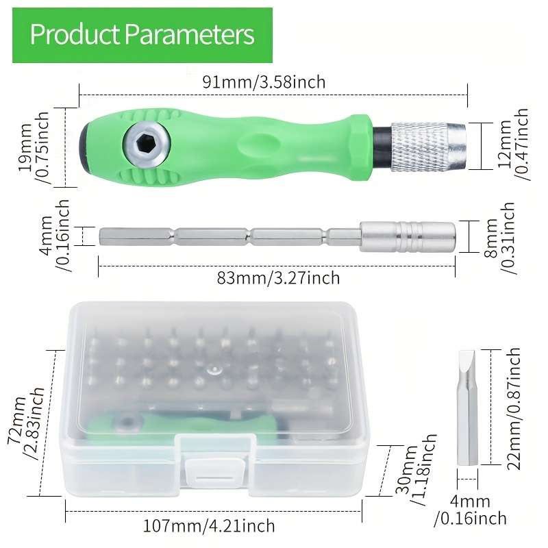 Screwdriver Bit Tool Set Color 32 In 1 Grey Screwdriver Set