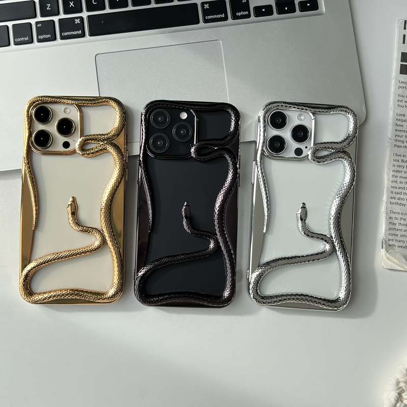 1Pc Silvery For iPhone 12 Phone Case Phone Cover