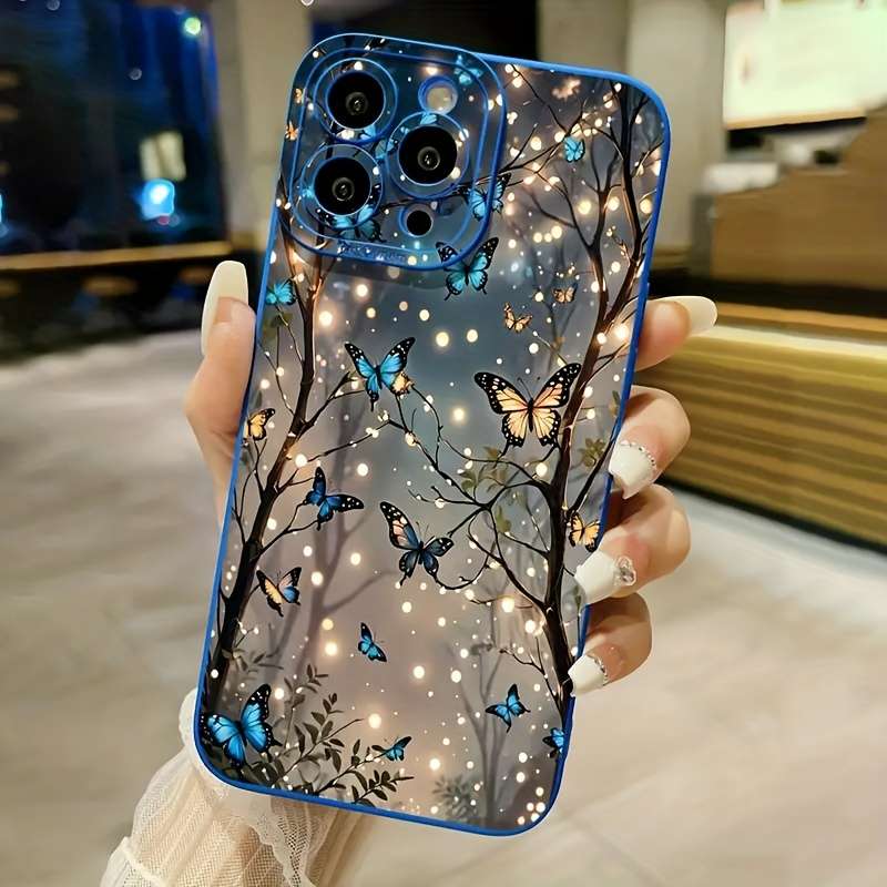 1Pc Blue For iPhone 13 Pro Phone Case Phone Cover
