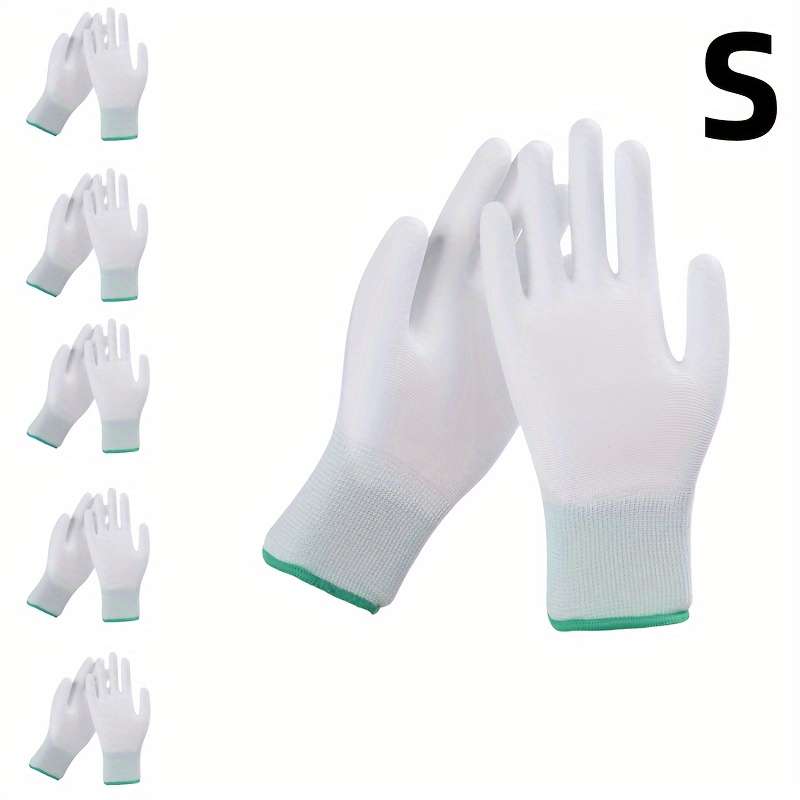 6 Pairs Green Size L Multi Purpose Work Gloves