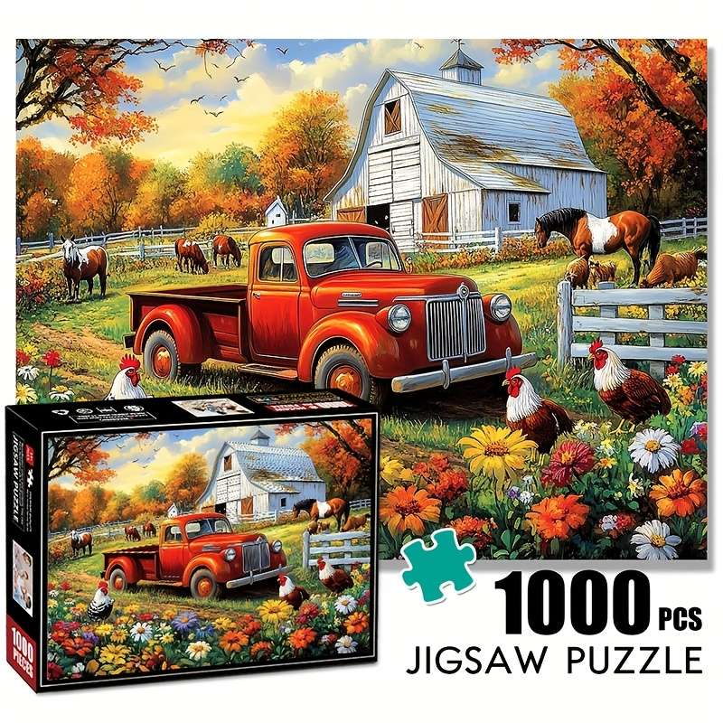 1000pcs Jigsaw Puzzle Large Colorful Paper Puzzle for Adults Family Fun DIY Ho
