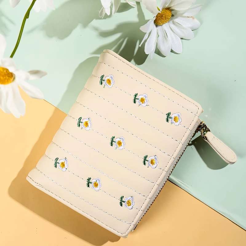 1pc Fashion Trend Women'S Purse 2005 New Small Fresh Flowers Cute Small Purse Waterproof Wear-Resis