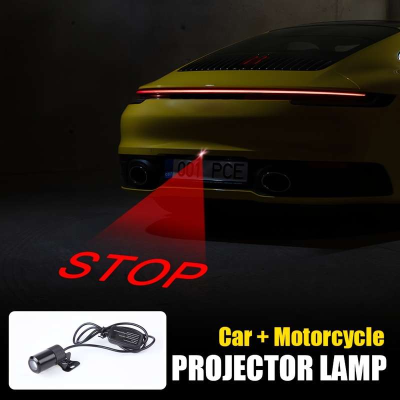 1pc LED Car Projection Light Neon Accent Safety Anti-Collision Lamp 9-36V Hardwired