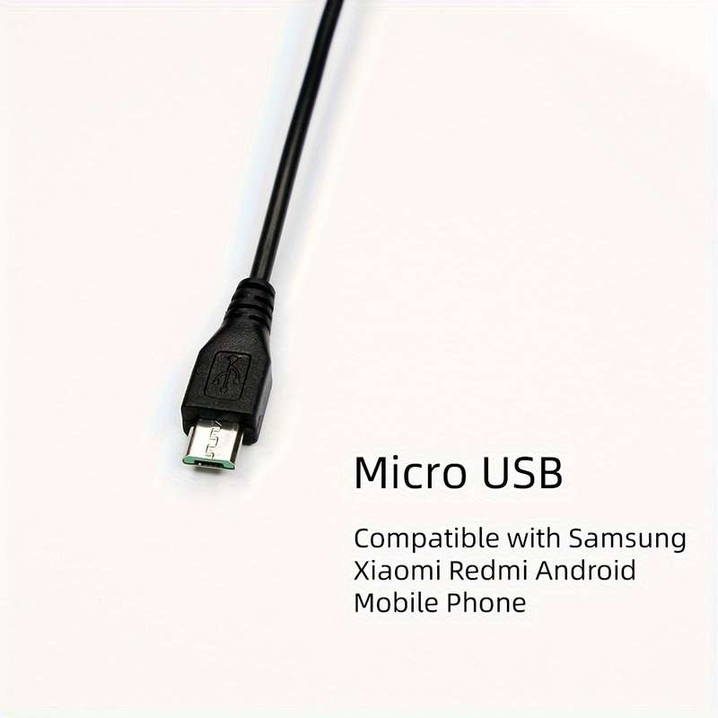 1pc 10-in-1 USB Charging Cable Set PVC Matte Round Cable 21cm USB Male to Female 5-10W Powe