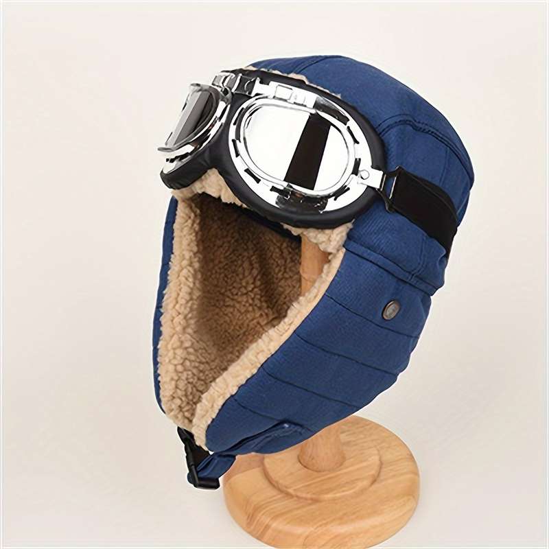 Winter Hat Color Army Green Add Glasses