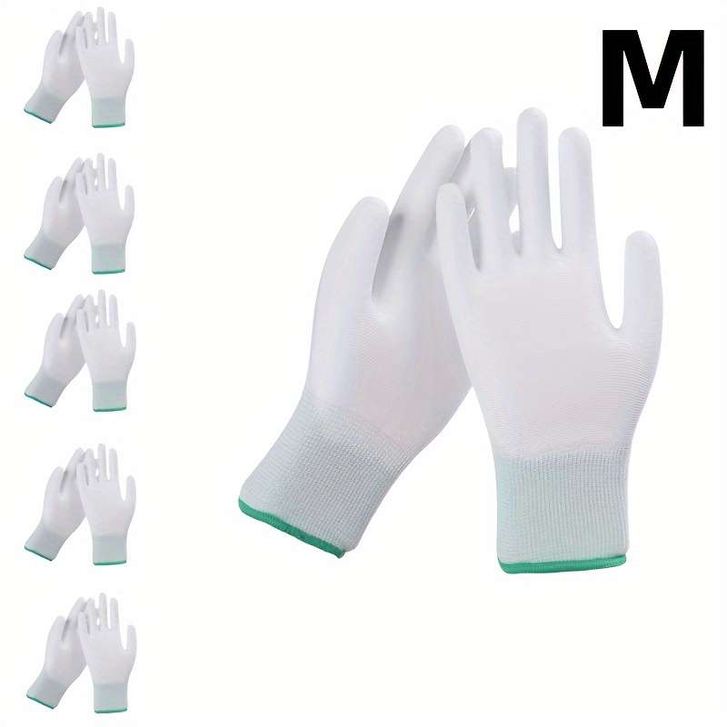 6 Pairs Green Size L Multi Purpose Work Gloves