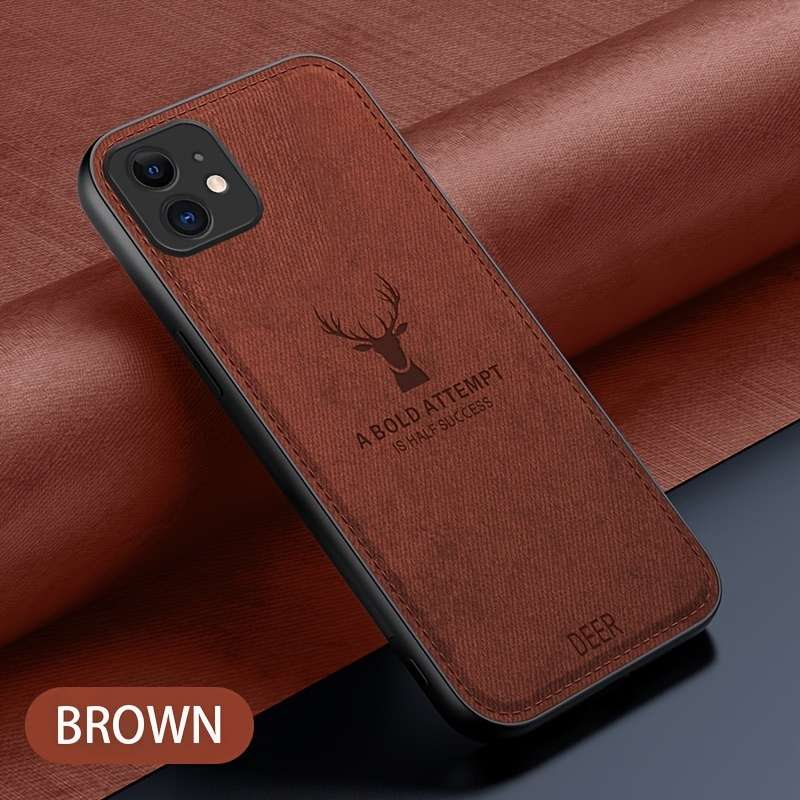 1Pc Brown For iPhone 12 Phone Case Phone Cover