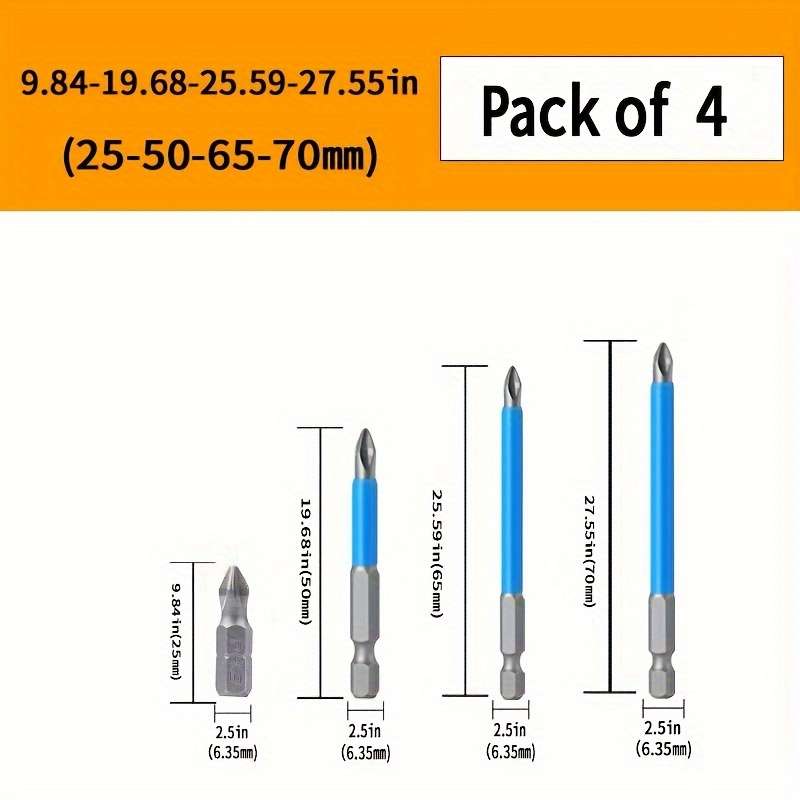 Screwdriver Bit Tool Set Model 5Pcs 25 50 65 70 90