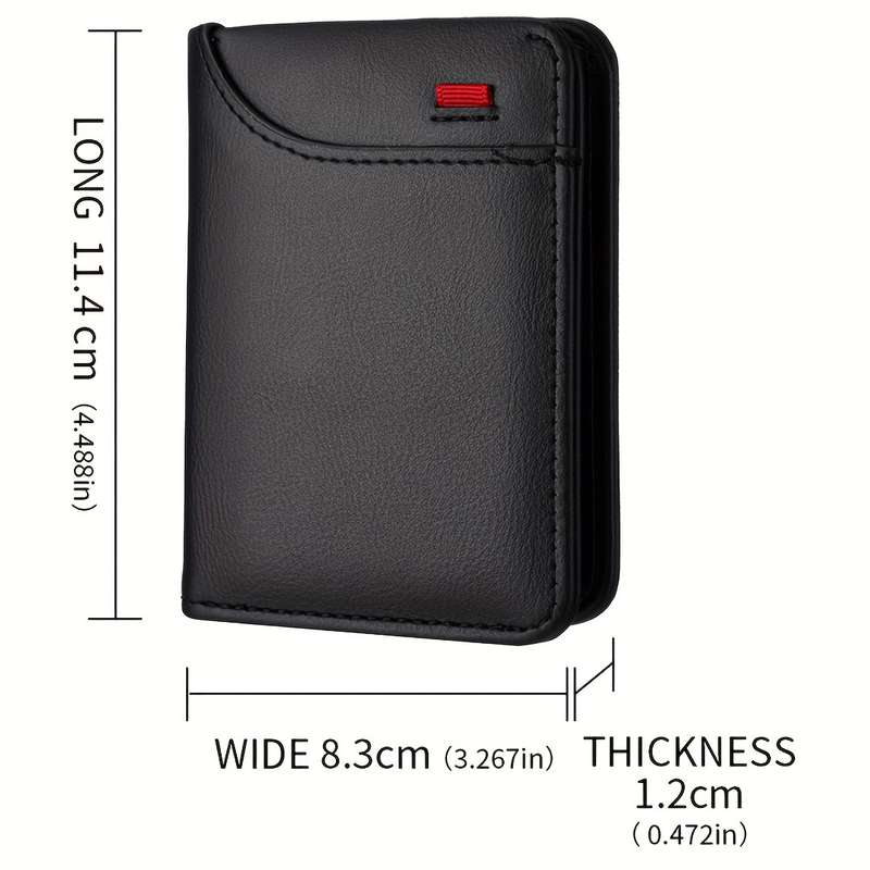 1pc DEABOLAR Slim Retro WalletLightweight Credit Card Holder with Multiple Compartments ID  Driver