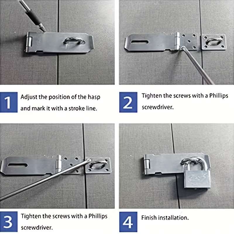 Lock Color Silvery Quantity 2Pcs Large