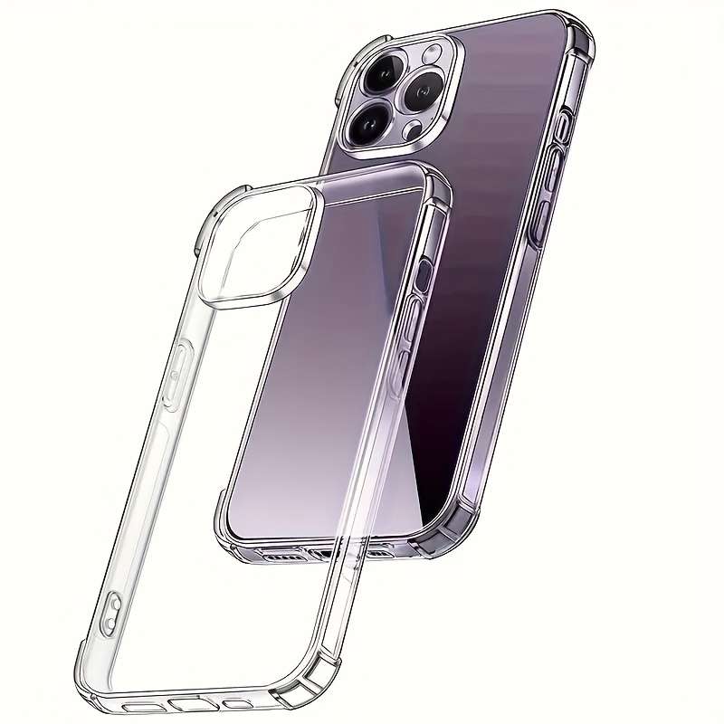 1pc Transparent For iPhone 15 Ultra-Thin Clear Tpu Case