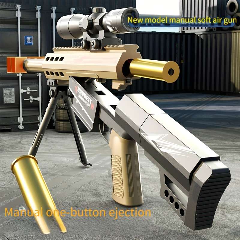 Toy Guns Color Large New Barrett   Gray Soft Air Gun