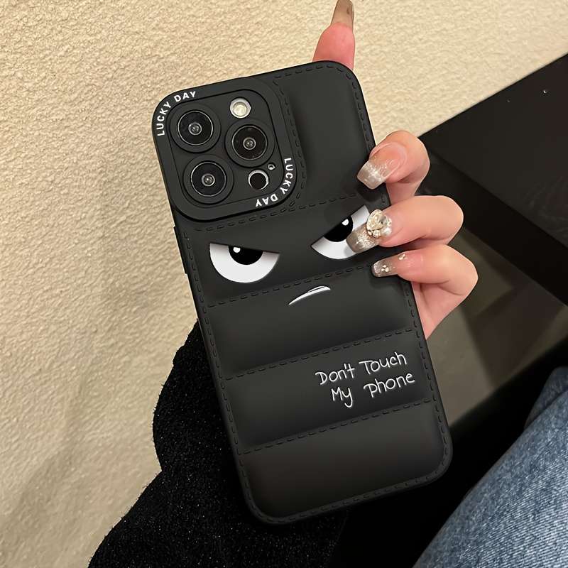 1Pc Black For Galaxy A03 Core Down Jacket Style Phone Case