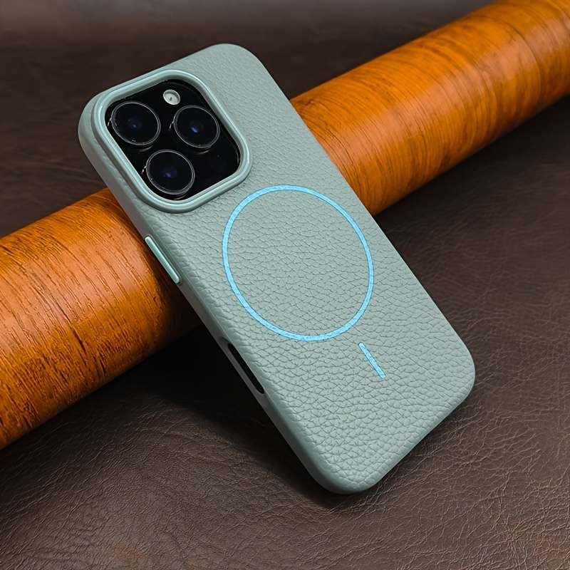 1Pc Light Blue For iPhone 13 Magnetic Wireless Charging Phone Case