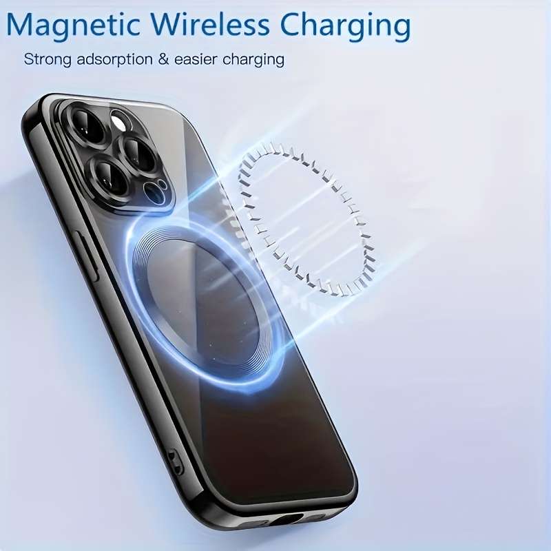 1pc Golden For iPhone 16 Plus Sleek And Luxurious Transparent Phone Case