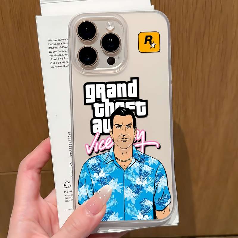 1Pc Mixed Color  For iPhone 11 Theft Auto Game Phone Case