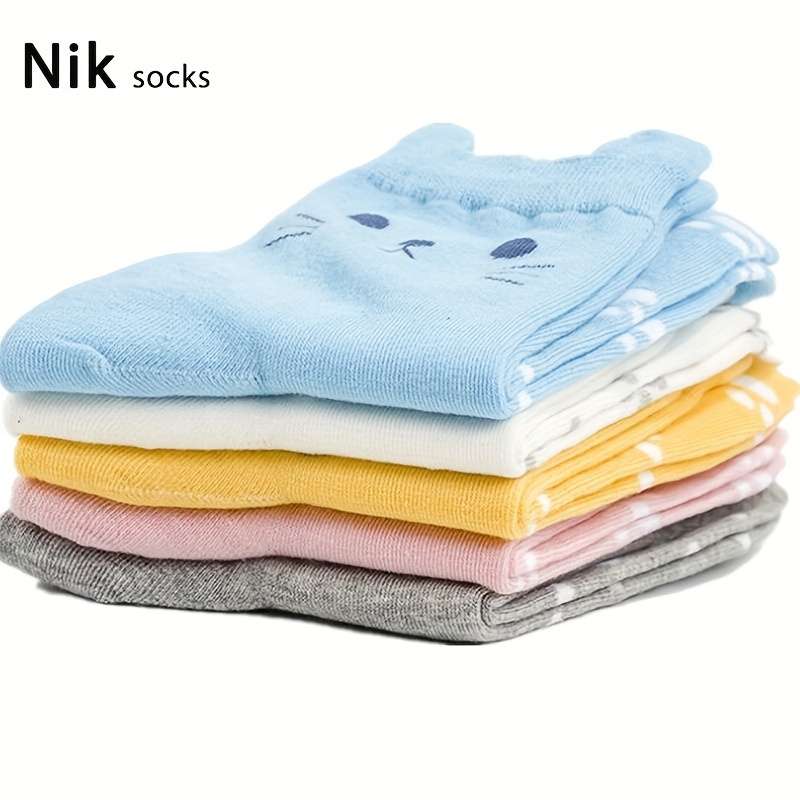5 Pairs Of Mixed Colors High Elastic Socks