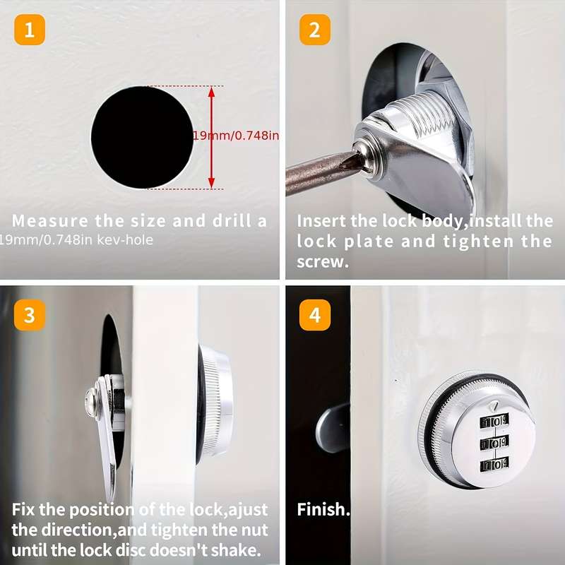 Lock Size Silvery 20Mm