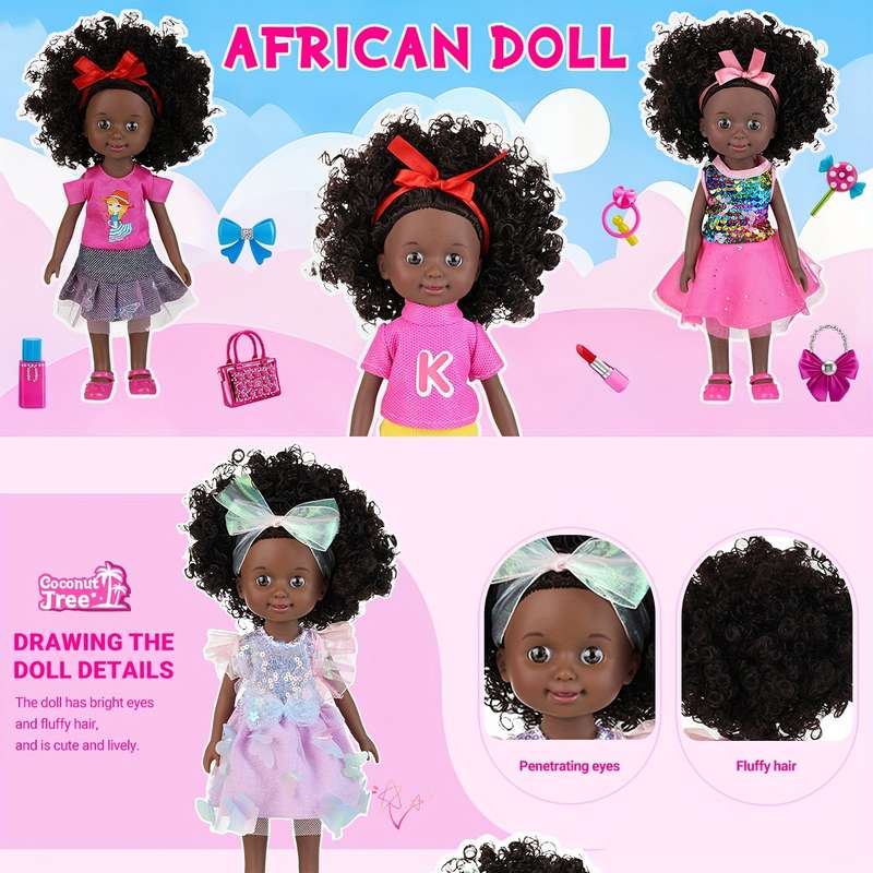 Toy Dolls Style ST Q10 070C Colorful Yarn Skirt