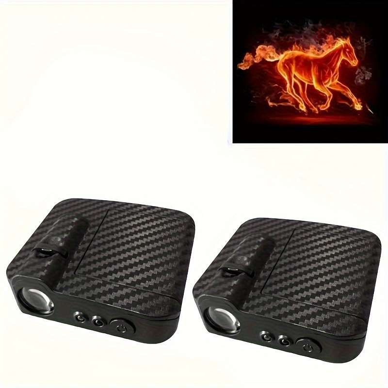 2pcs LED Car Door Projector Lights Energy-Efficient No-Drill Installation Welcome