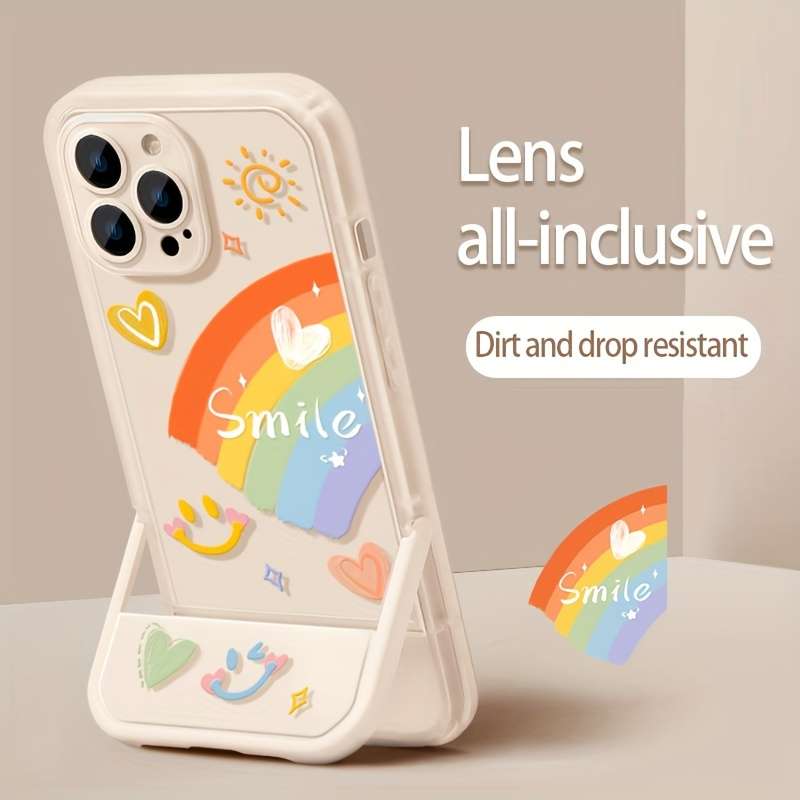 1Pc Transparent White For iPhone 14 Pro Phone Case Phone Cover