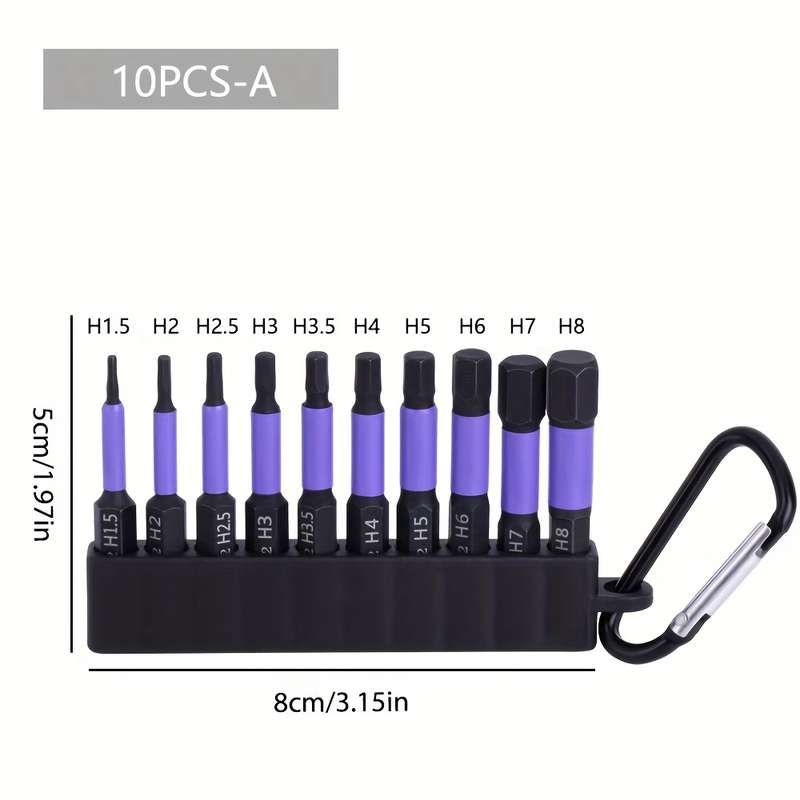 Screwdriver Bit Tool Set Color 10Pcs