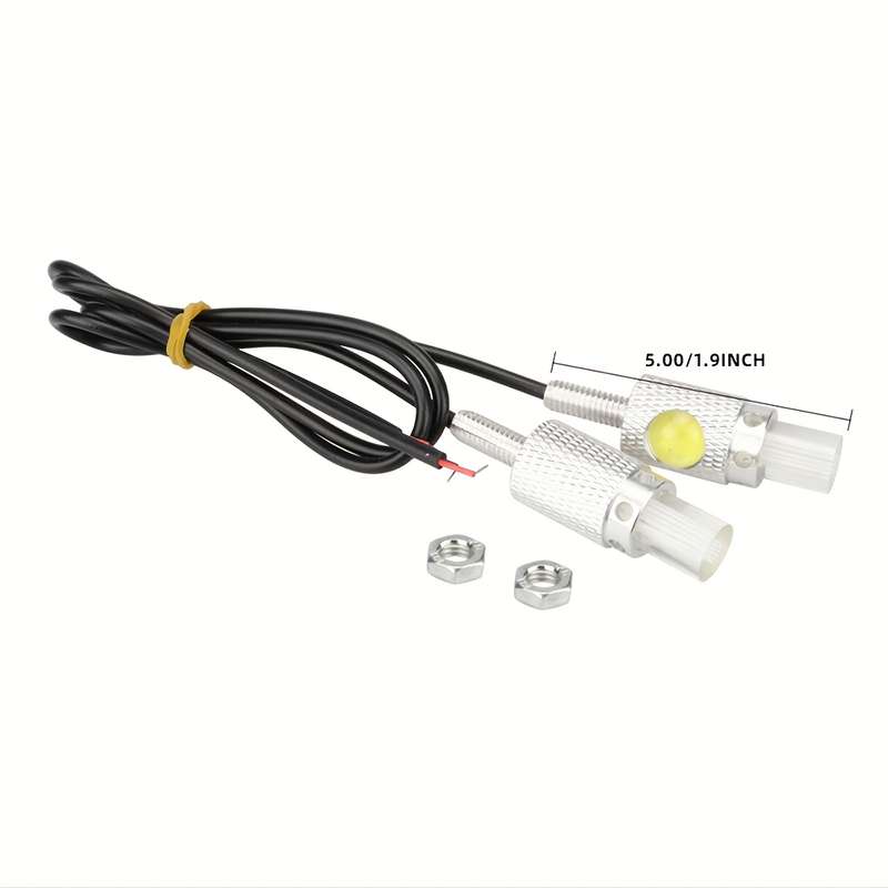 2pcs Car and Motorcycle Screw Lights Eagle Eye Stability Lights Neon Lights Extern