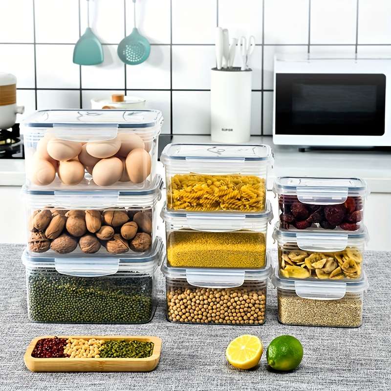 3pcs BPA-Free Plastic Food Storage Container Set with Drain Basket and Lids Leak-Proof Refri