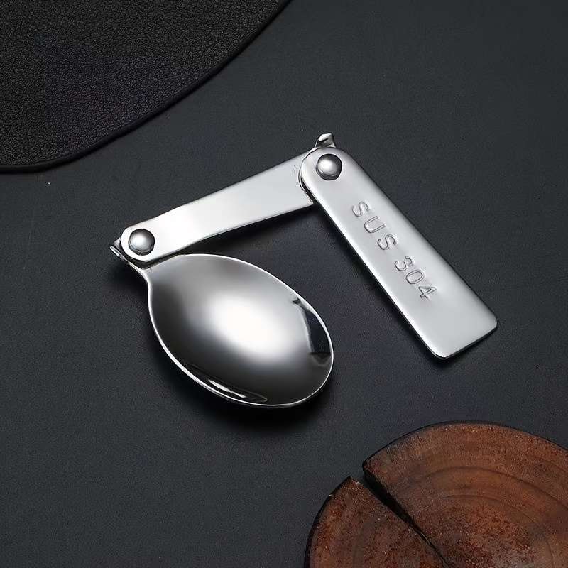 1pc 3-in-1 Portable Travel Spoon Compact Camping Spoon with Fork and Bottle Opener Ideal for