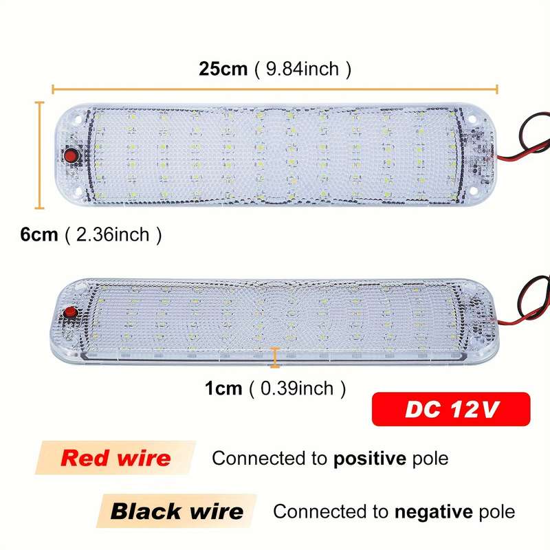 1pc 10W 12V LED Light Strip 6500K 980LM 72 LEDs Indoor Light Strip Light Strip with