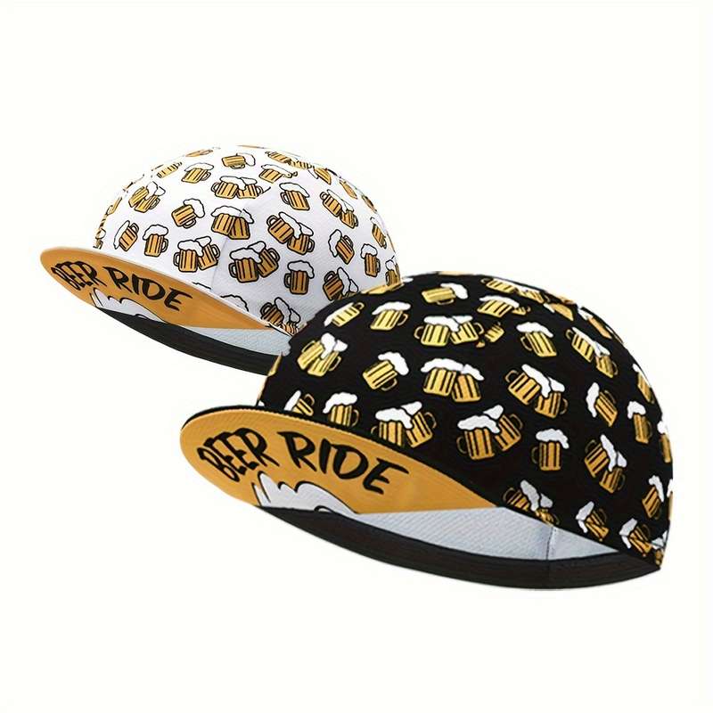 1pc Retro Beer Cycling Cap Road MTB Bicycle Hat Outdoor Sports Cap