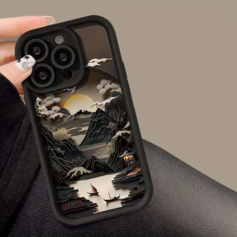 1Pc Black For iPhone 13 Pro Max Phone Case Phone Cover