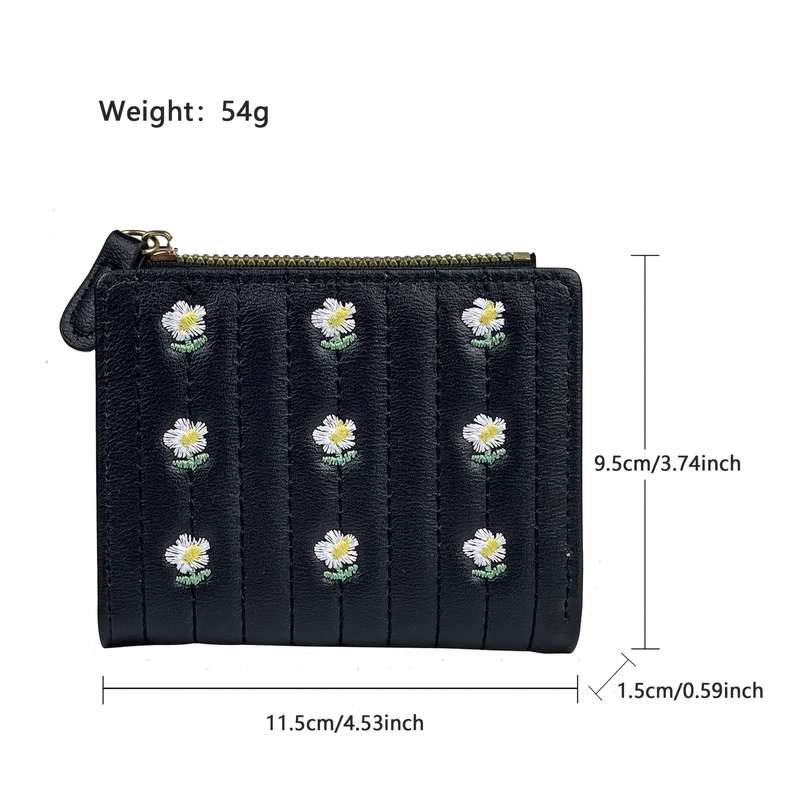 1pc Fashion Trend Women'S Purse 2005 New Small Fresh Flowers Cute Small Purse Waterproof Wear-Resis