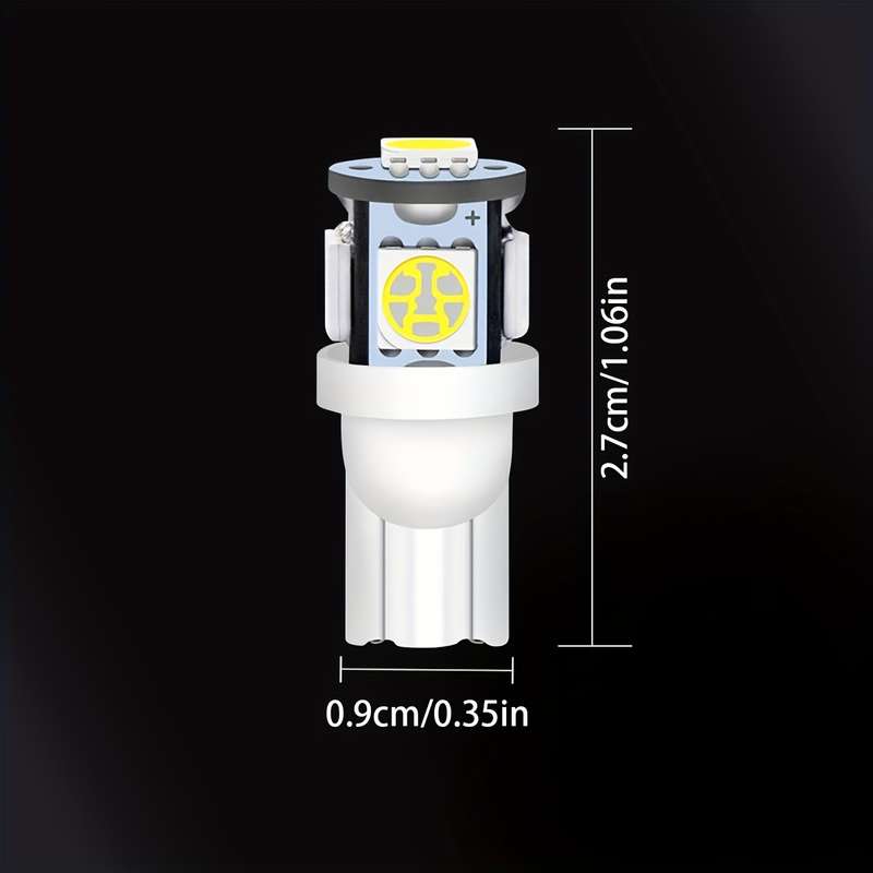 2pcs White LED Car Turn Signal Bulbs High Brightness Decoding T10 W5W LED A Grade 505