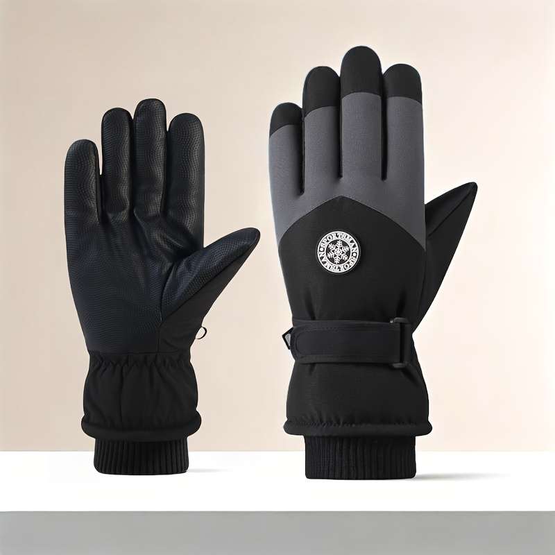 Winter Gloves Color Black Gray