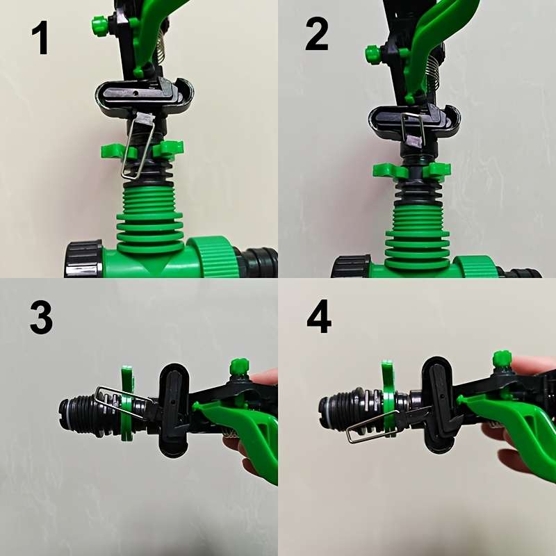 1Pc Green Black High Pressure Sprinkler Set With Long Range Nozzle