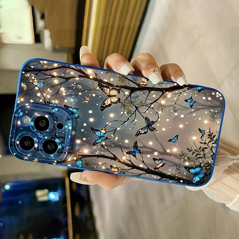 1Pc Blue For iPhone 13 Pro Phone Case Phone Cover