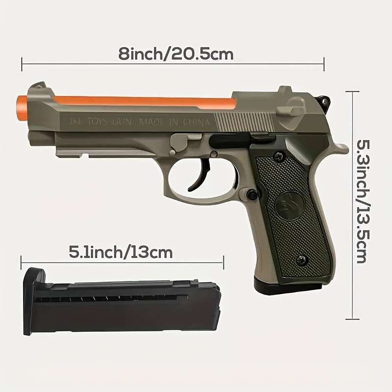 Toy Guns Items Sand Color  6 Shells  Add  20 Soft Bullets