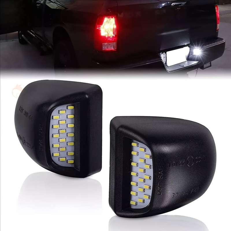 2pcs LED License Plate Light Kit for Toyota Tacoma Tundra 2012-2024 12-24V Plug & Pl
