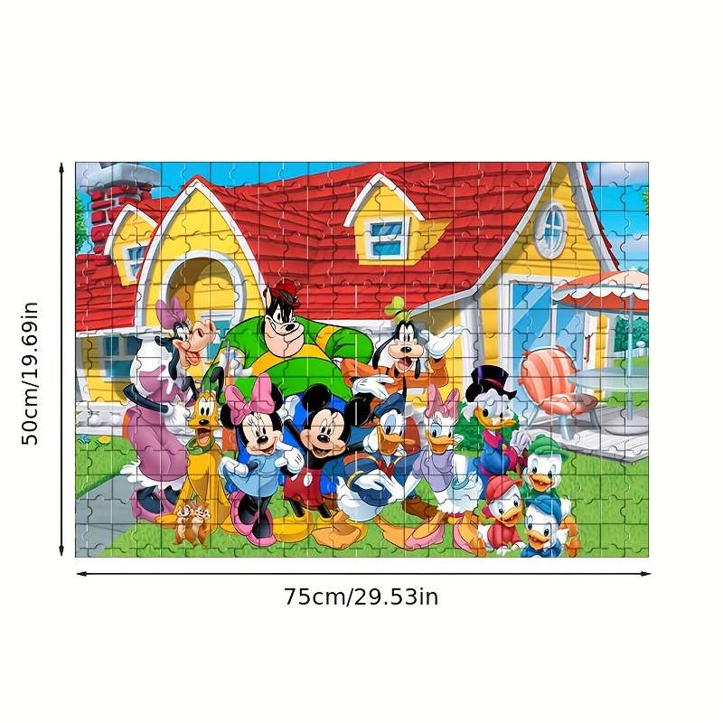 1000pcs Disney Mickey Donald Duck Jigsaw Puzzle 75.01 cm x 50.01 cm Thickened DIY