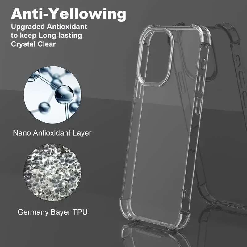1pc Transparent For iPhone 15 Ultra-Thin Clear Tpu Case