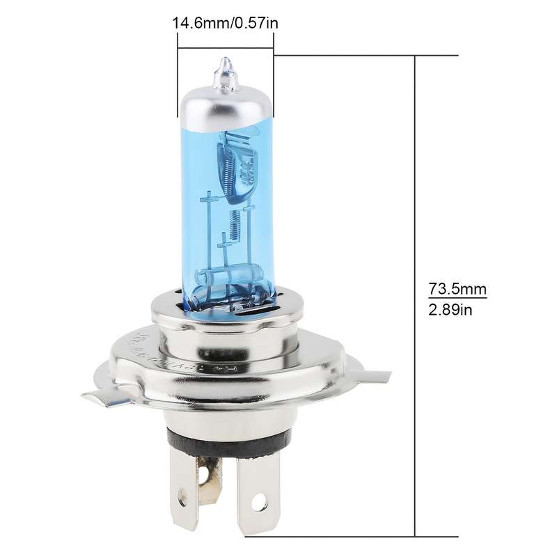 1pc H4 12V 100 90W 5000K Super Bright White Halogen Car Headlight Fog Bulb Auto Fron
