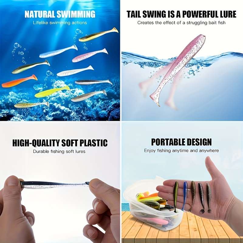 30pcs 5.5cm Silicone Soft Fishing Lures Set