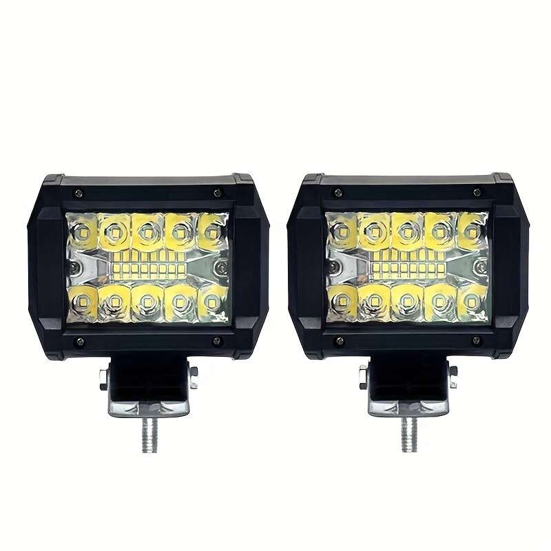 2pcs 10.16cm Automotive LED Work Lights 20LED 60W Universal for CarTruckPickupSUV