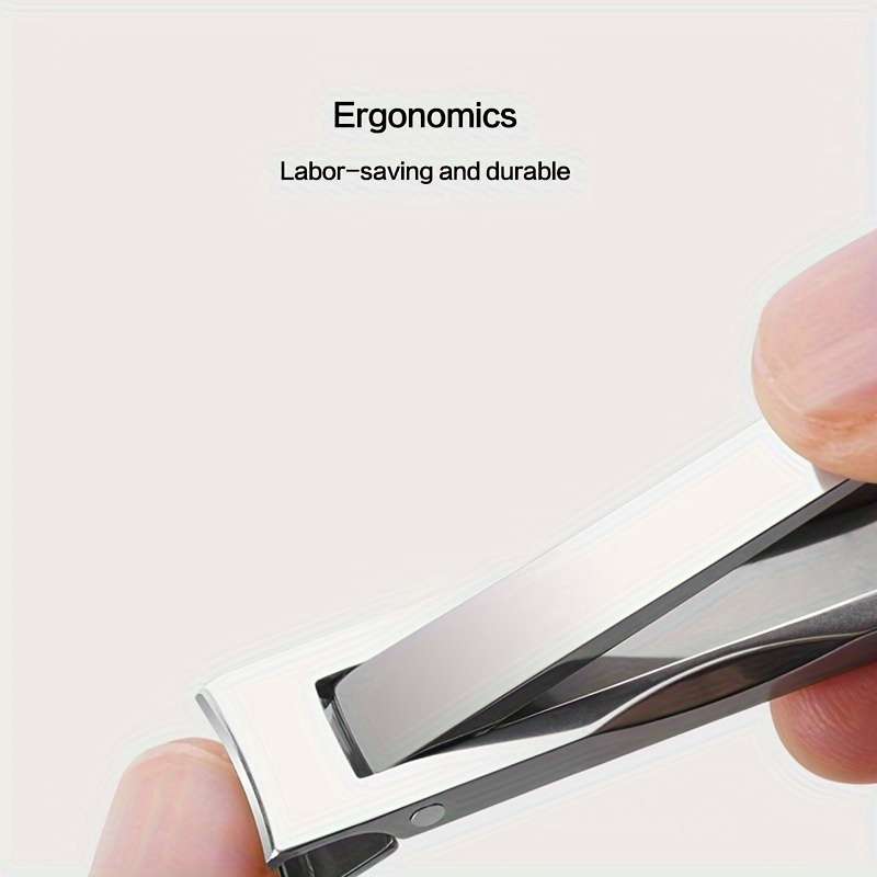 1pc Compact Stainless Steel Nail Clippers With A Foldable Design And Built-in Nail File For Con