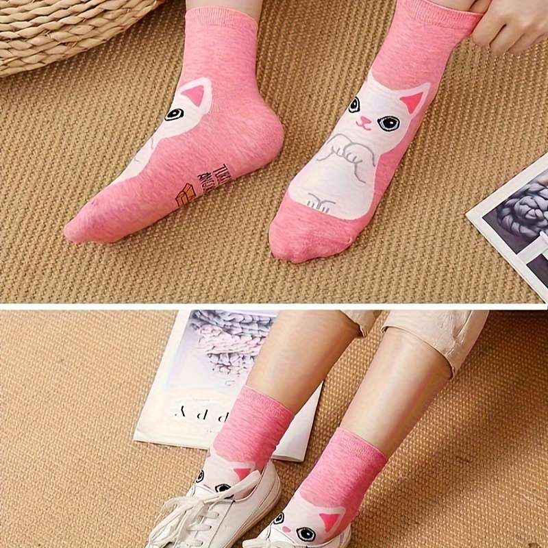 5 Pairs Mixed Color One Size High Elastic Socks