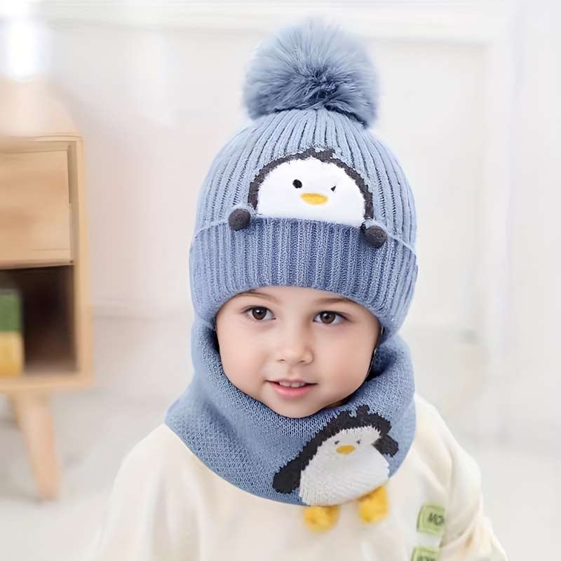 Winter Hat Color Little Penguin Logo Baby Hat   Khaki Size Recommended Age: 2 5 Years Old