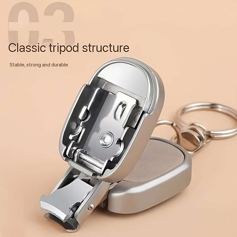 1pc Stainless Steel Mini Folding Nail Clipper With Creative Splash-proof Nail Clipper Nail Clip