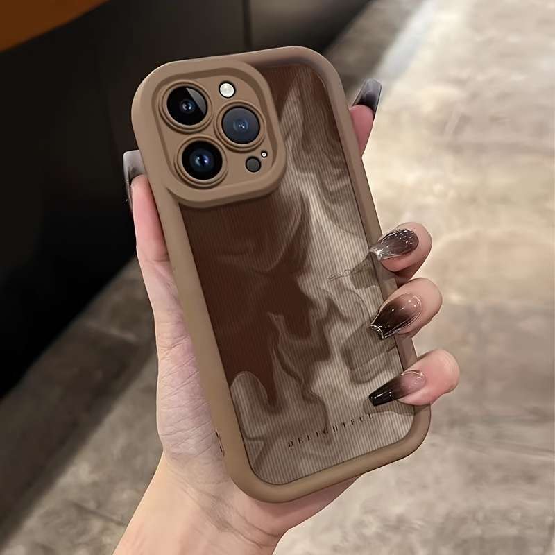 1Pc Brown For iPhone 12 Phone Case Phone Cover